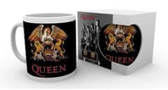 CurePink Bílý keramický hrnek Queen: Colour Crest (objem 300 ml)