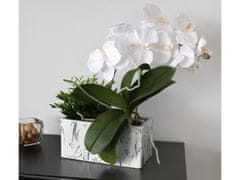 sarcia.eu Keramický obal na květináč, bílý a černý mramorový obal 26,5x13,5x12,5 cm 