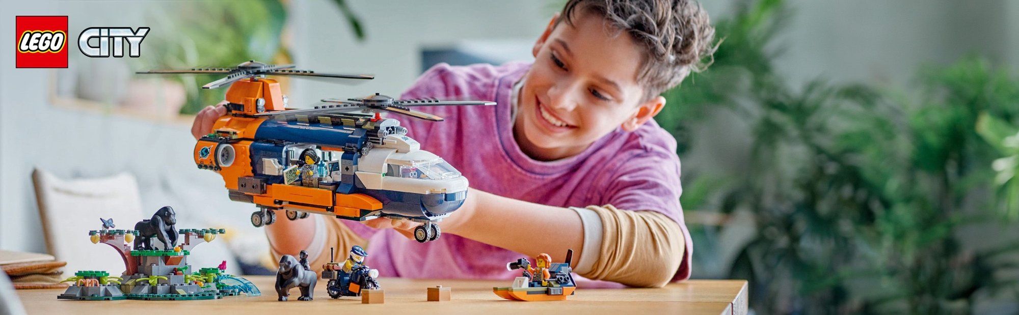 LEGO City 60437 Helikoptéra na průzkum džungle v základním táboře