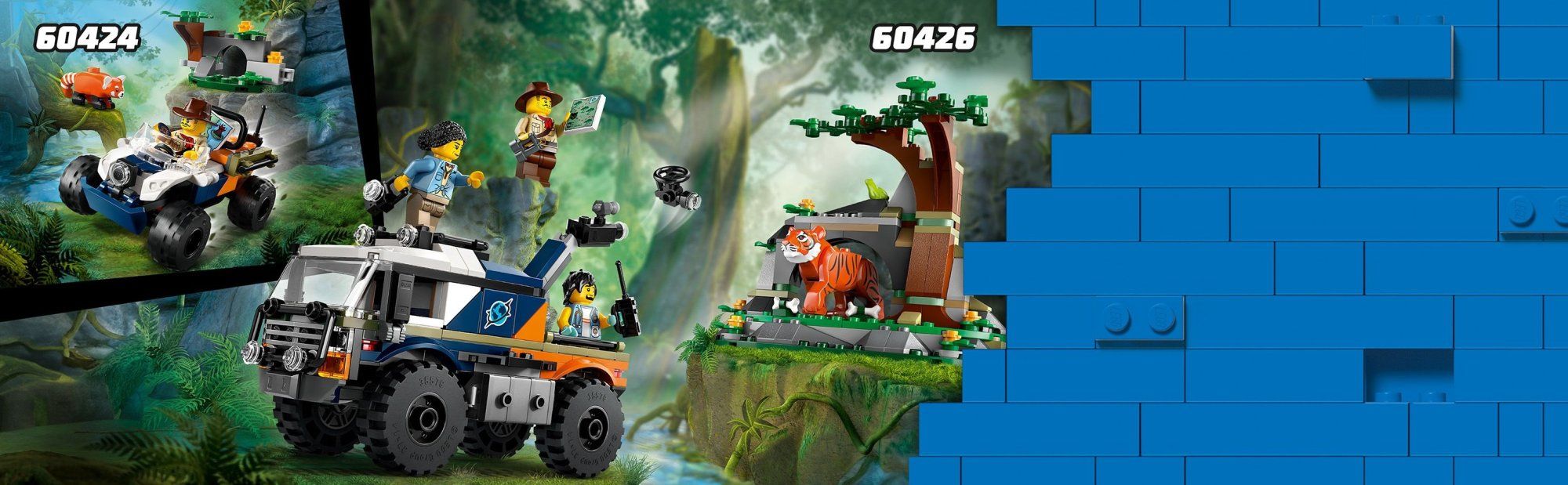 LEGO City 60437 Helikoptéra na průzkum džungle v základním táboře