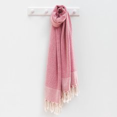 L'essentiel Plážový ručník Fouta Retro - Red (90 x 175), Červená