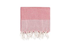 L'essentiel Plážový ručník Fouta Retro - Red (90 x 175), Červená