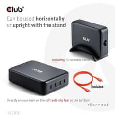 Club 3D Cestovní nabíječka 240W GaN technologie, 4xUSB-C, PPS + PD 3.1 Support