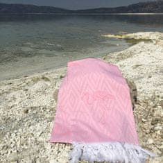 L'essentiel Plážový ručník Fouta Flamingo - Pink, Růžová