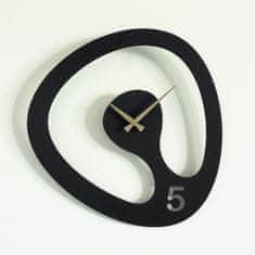 ASIR GROUP Dekorativní kovové nástěnné hodiny Amorph Metal Wall Clock - APS104, Černá, Zlatá