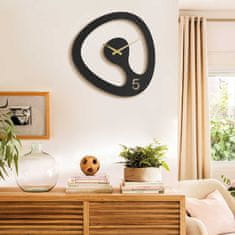 ASIR GROUP Dekorativní kovové nástěnné hodiny Amorph Metal Wall Clock - APS104, Černá, Zlatá