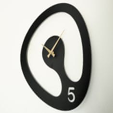 ASIR GROUP Dekorativní kovové nástěnné hodiny Amorph Metal Wall Clock - APS104, Černá, Zlatá