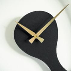 ASIR GROUP Dekorativní kovové nástěnné hodiny Amorph Metal Wall Clock - APS104, Černá, Zlatá