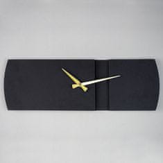 ASIR GROUP Dekorativní kovové nástěnné hodiny Origami Metal Wall Clock - APS097, Černá, Zlatá