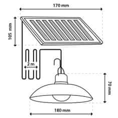 LUMILED Solární závěsná zahradní lampa HELIA 4000K IP44 + DÁLKOVÉ OVLÁDÁNÍ