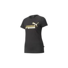 Puma Tričko černé XS Ess Metallic Logo Tee