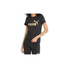 Puma Tričko černé XS Ess Metallic Logo Tee