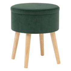 Atmosphera Čalouněná stolička s dřevěnými nohami, dřevěná stolička, skandinávská stolička, čalouněná stolička, chodba barva zelená