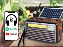 LTC RETRO rádio FM LIWA se solárním panelem