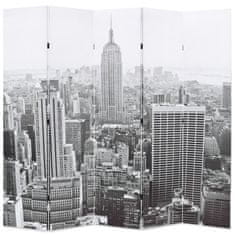 Vidaxl Skládací paraván 200 x 170 cm New York by Day černobílý