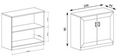 CASARREDO Komoda 2d TADEÁŠ T-3 dub lefkas