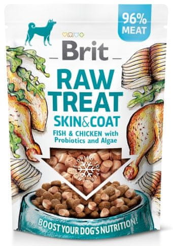 Brit Raw Treat Dog Skin & Coat Fish & Chicken 40G