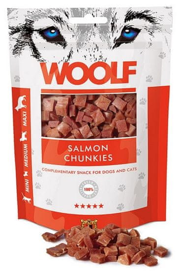 Woolf Soft Salmon Chunkies 100G