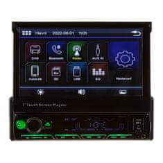 CARCLEVER 1DIN DAB / FM autorádio s výsuvným 7 LCD, Mirror link, Bluetooth, SD/DUAL-USB/RDS/ČESKÉ MENU (80823DB)