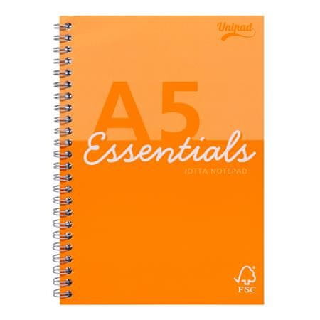 Pukka Pad Spirálový sešit "Unipad Essentials Jotta", mix vzorů, A5, linkovaný, 80 listů, ESS-JOTA5AS