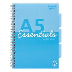 Pukka Pad Spirálový sešit "Unipad Essentials Project Book", mix vzorů, A5, linkovaný, 100 listů, ESS-PROBA5AST