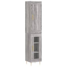 Vidaxl Skříň highboard šedá sonoma 34,5 x 34 x 180 cm kompozitní dřevo