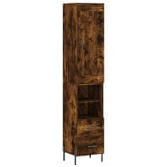 Vidaxl Skříň highboard kouřový dub 34,5 x 34 x 180 cm kompozitní dřevo