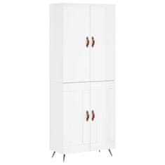 Vidaxl Skříň highboard lesklá bílá 69,5 x 34 x 180 cm kompozitní dřevo