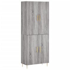 Vidaxl Skříň highboard šedá sonoma 69,5 x 34 x 180 cm kompozitní dřevo