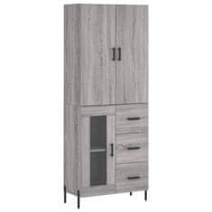 Vidaxl Skříň highboard šedá sonoma 69,5 x 34 x 180 cm kompozitní dřevo