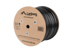 shumee Lanberg LCU6-21CU-0305-BK externí síťový kabel (UTP; 305m; kat. 6; černý)