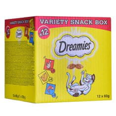 shumee DREAMIES Variety Snack Box - pamlsek pro kočky - 12x60 g