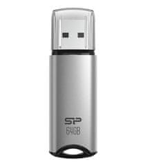 shumee Pendrive Silicon Power Marvel M02 64GB USB 3.2 stříbrný ALU (SP064GBUF3M02V1S)