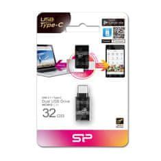 shumee Silicon Power Mobile C31 flash disk 32GB USB 3.2 Type-A, Type-C černý