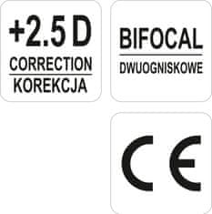 YATO Ochranné brýle Polykarbonát Zvětšující