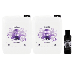 Cormen ISOLDA Violet energy pěnové mýdlo 2 x 5 l + Isolda Silver na tělo a vlasy 75 ml ZDARMA