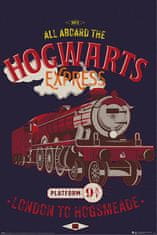 CurePink Plakát Harry Potter: Bradavický Express (61 x 91,5 cm)