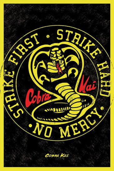 CurePink Plakát Cobra Kai: Hadí Symbol (61 x 91,5 cm)