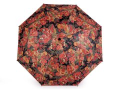 Dámský skládací deštník - antracitová oranžová