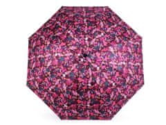Dámský skládací deštník - fialová gerbera