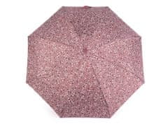 Dámský mini skládací deštník - starorůžová sv. květy