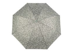 Dámský mini skládací deštník - zelenkavá květy