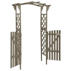 Vidaxl Pergola s brankou 116 x 40 x 204 cm šedá masivní jedle