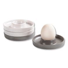 Kesper Stojánek na vejce 4ks melamin, šedá, béžová, průměr 10cm