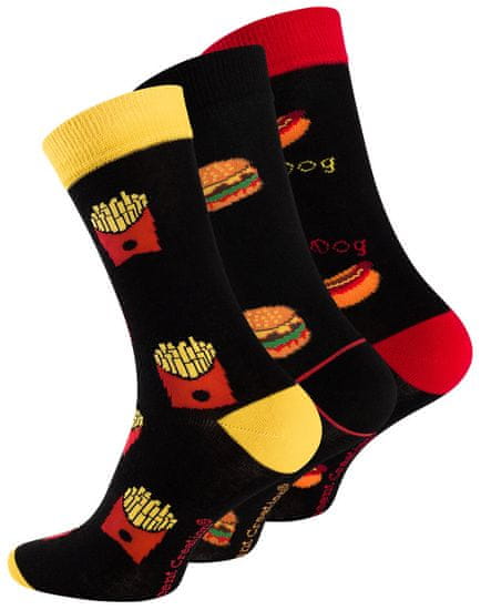 Vincent Creation® Vincent Creation Ponožky unisex Fast Food - 3 páry
