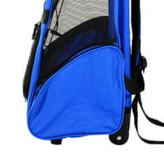 PAWHUT Dog Bag Carrier Bag Vozík Pro Psy 2-V-1, Prodyšný, Oxford Fabric, Blue, 42X25X55 Cm 