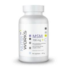 NutriWorks MSM 700 mg + C 90 kapslí 