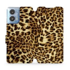 Mobiwear Knížkové flip pouzdro - Motorola Moto G24 Power - VA33P Leopardí vzor