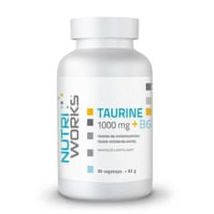 NutriWorks Taurine 1000 mg + B6 90 kapslí 