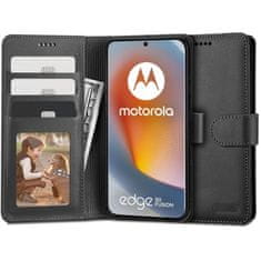 Tech-protect Wallet knížkové pouzdro na Motorola Edge 50 Fusion 5G, černé